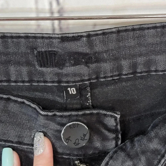 Kut FROM THE KLOTH Womens Black Straight Leg Jeans Casual Denim Everyday Wear 10 - Picture 2 of 9